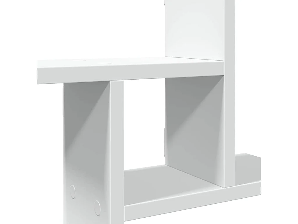 Étagères murales 2 pcs blanc 38x12x38 cm bois d'ingénierie