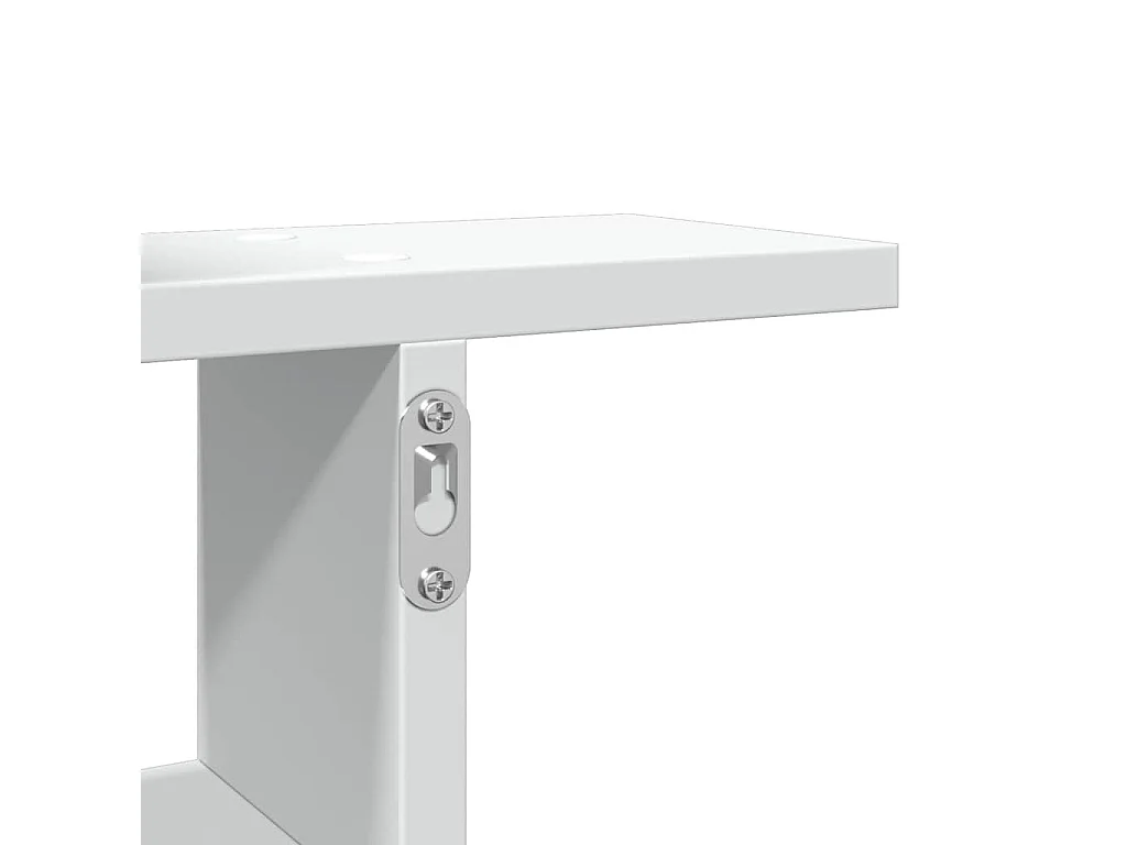 Étagères murales 2 pcs blanc 38x12x38 cm bois d'ingénierie