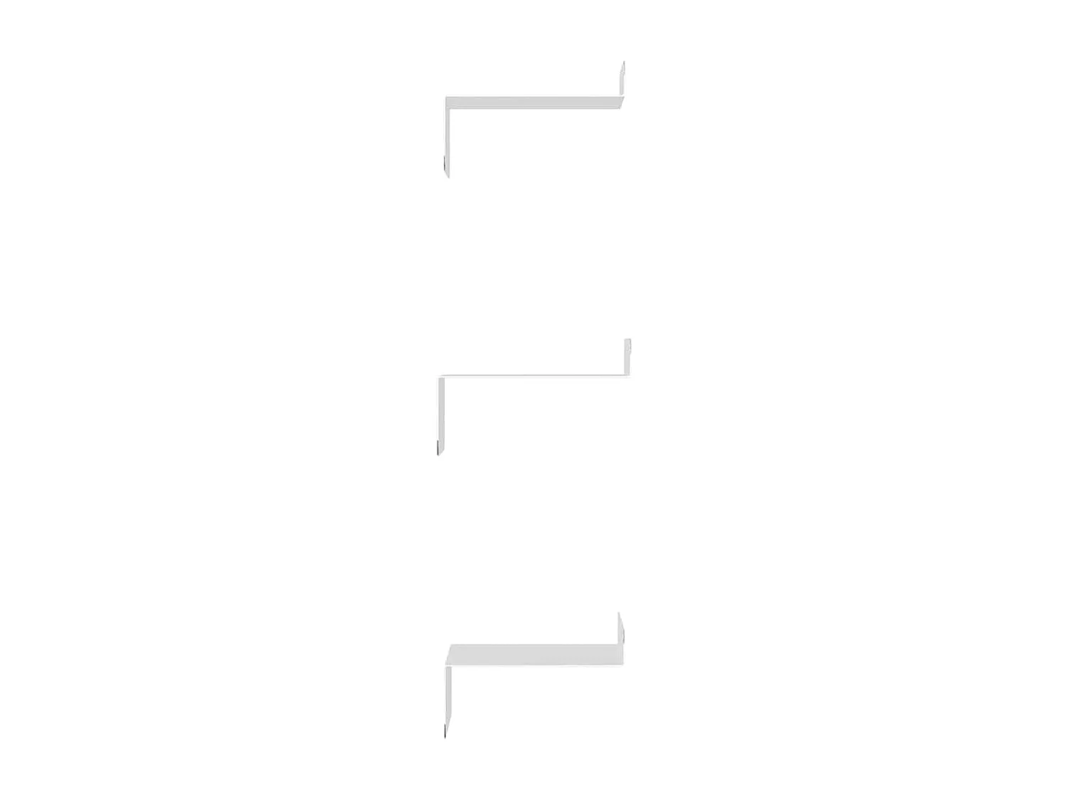 Étagères murales 3 pcs argenté acier inoxydable
