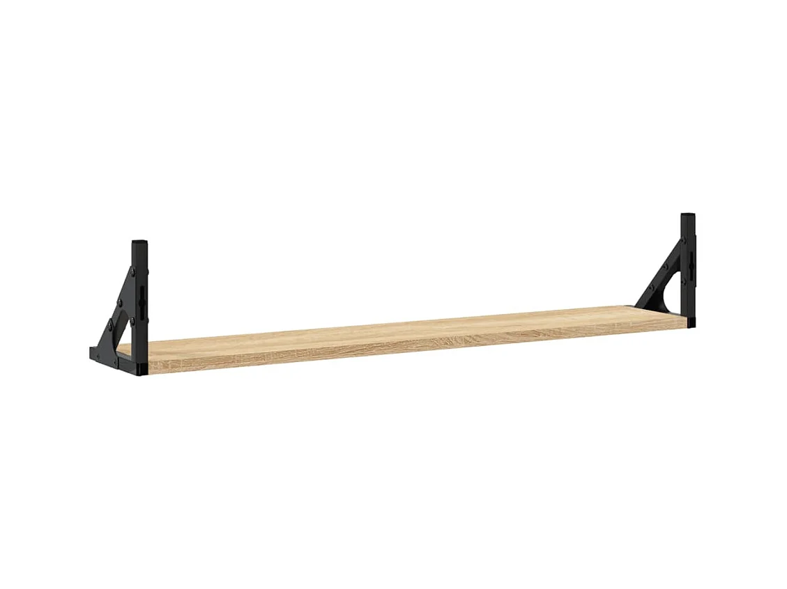 Étagères murales 2 pièces Chêne Sonoma 80x15x15,5 cm Bois d'ingénierie