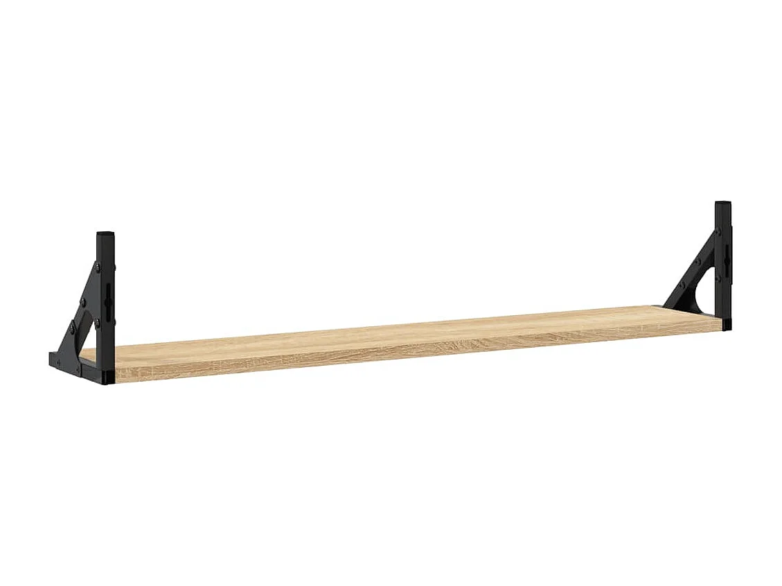 Étagères murales 2 pièces Chêne Sonoma 80x15x15,5 cm Bois d'ingénierie