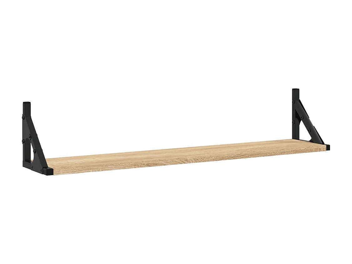 Wandregale 2 Stk. Sonoma-Eiche 80 x 15 x 15,5 cm Holzwerkstoff