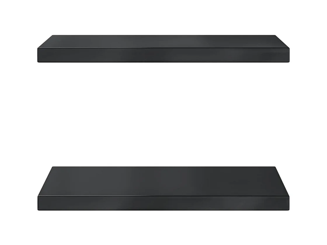 Prateleiras de parede 2 pcs 50x30x3 cm aço inoxidável prateado