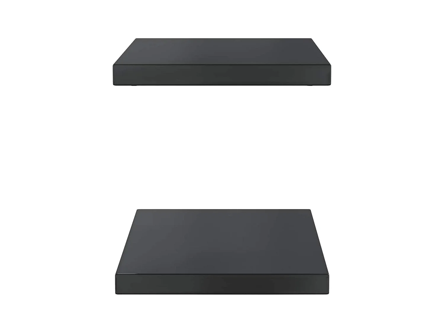 Prateleiras de parede 2 pcs 50x30x3 cm aço inoxidável prateado