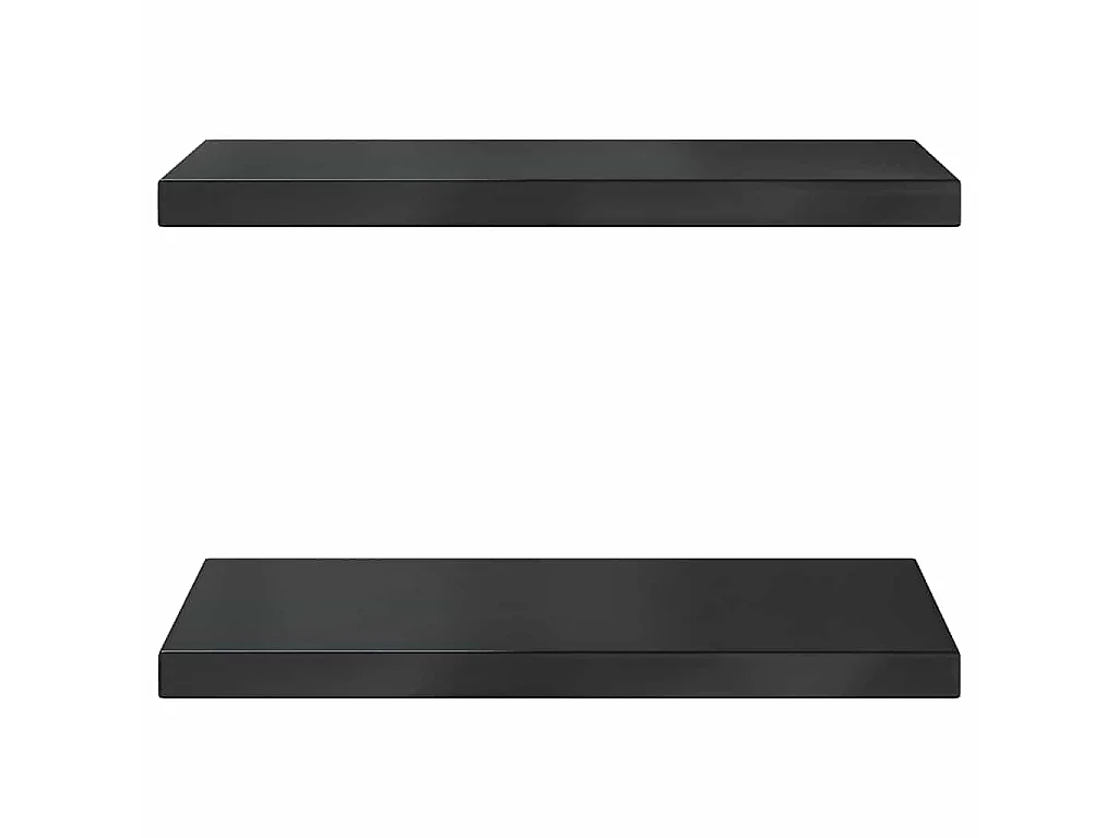 Wandschappen 2 st 50x30 cm roestvrijstaal zwart