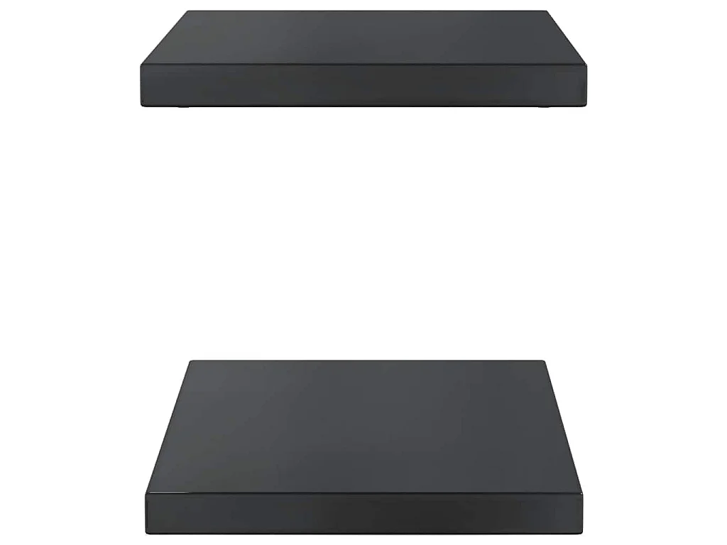 Wandschappen 2 st 50x30 cm roestvrijstaal zwart