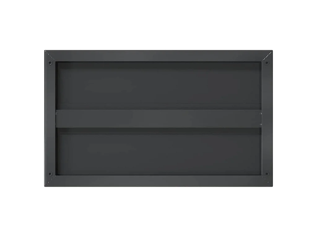Wandschappen 2 st 50x30 cm roestvrijstaal zwart