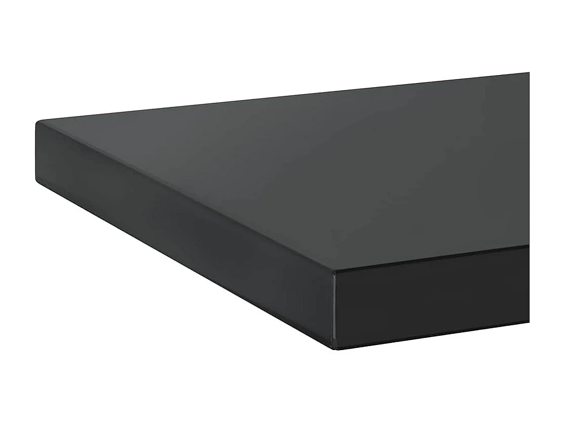 Wandschappen 2 st 50x30 cm roestvrijstaal zwart