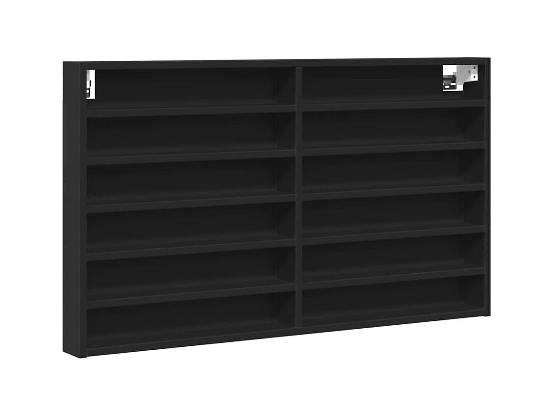 Vitrinenschrank Schwarz 100x8,5x58 cm Holzwerkstoff