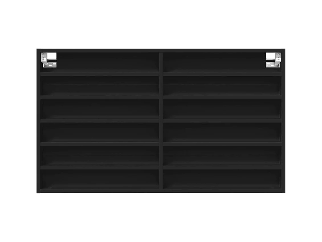 Vitrinenschrank Schwarz 100x8,5x58 cm Holzwerkstoff