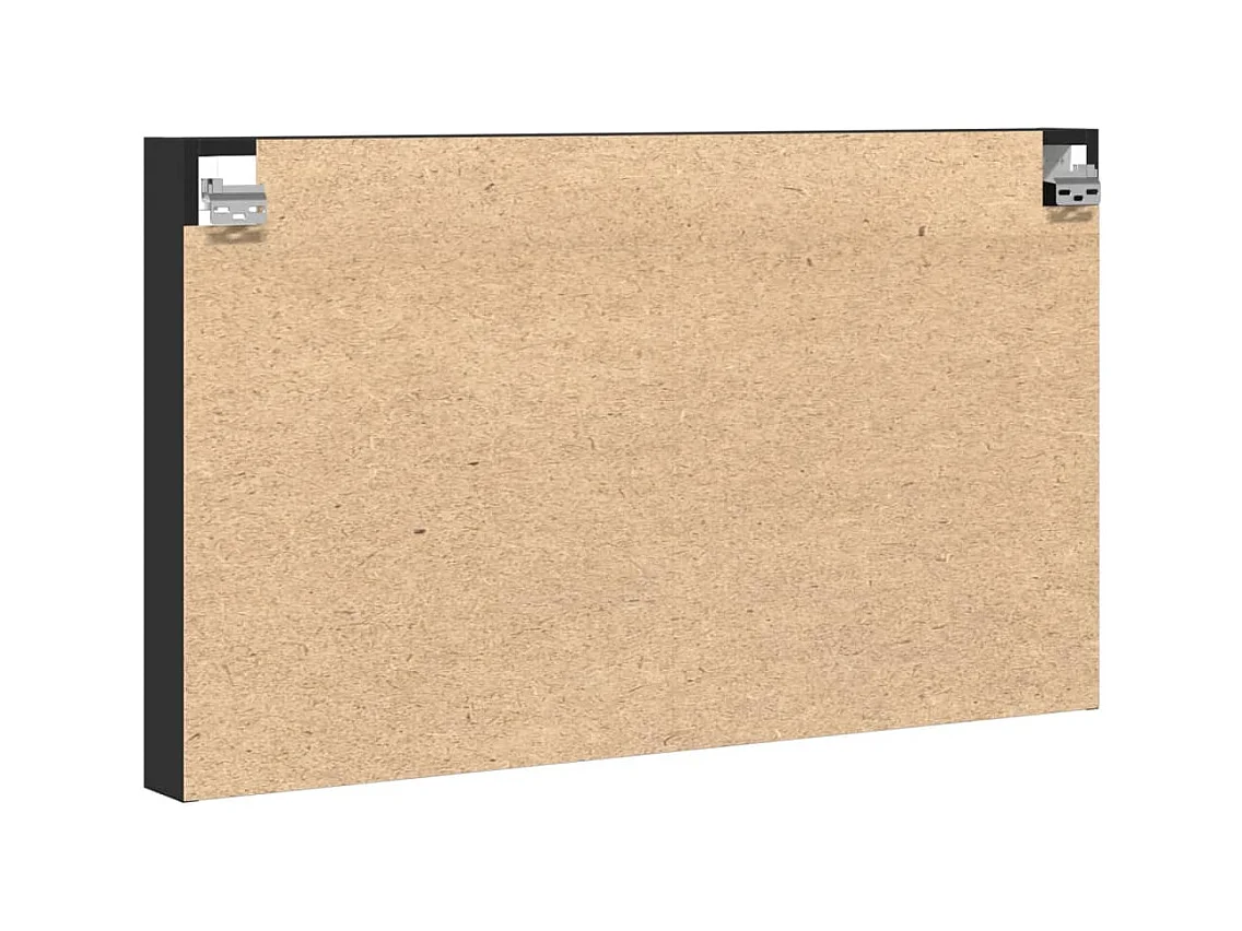 Vitrinenschrank Schwarz 100x8,5x58 cm Holzwerkstoff