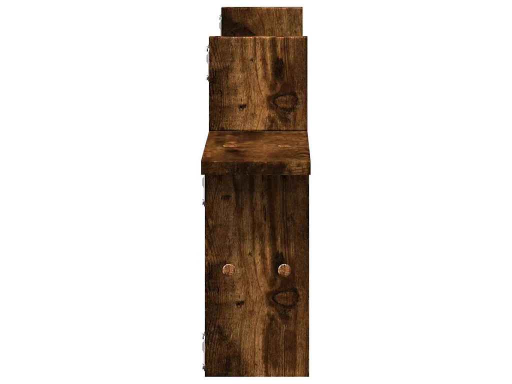 Étagères murales 2 pcs chêne fumé 38x12x38 cm bois d'ingénierie