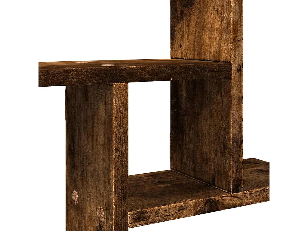 Étagères murales 2 pcs chêne fumé 38x12x38 cm bois d'ingénierie