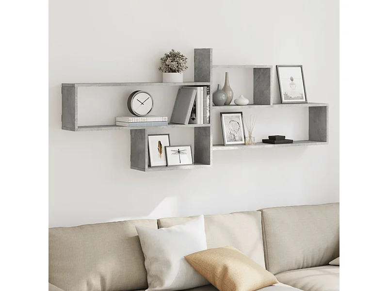 Wandregal Betongrau 167,5x18x68 cm Holzwerkstoff