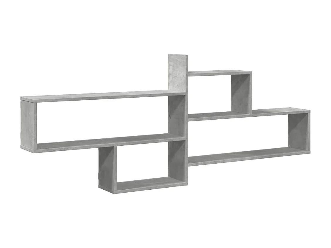 Wandschap 167,5x18x68 cm bewerkt hout betongrijs
