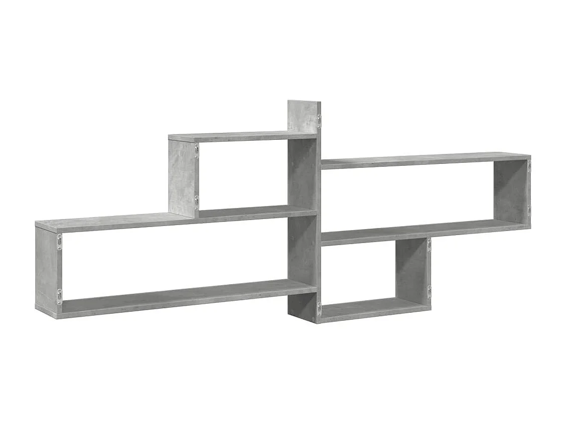 Wandschap 167,5x18x68 cm bewerkt hout betongrijs