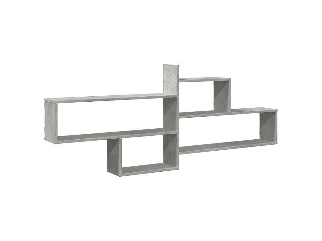 Wandschap 167,5x18x68 cm bewerkt hout betongrijs