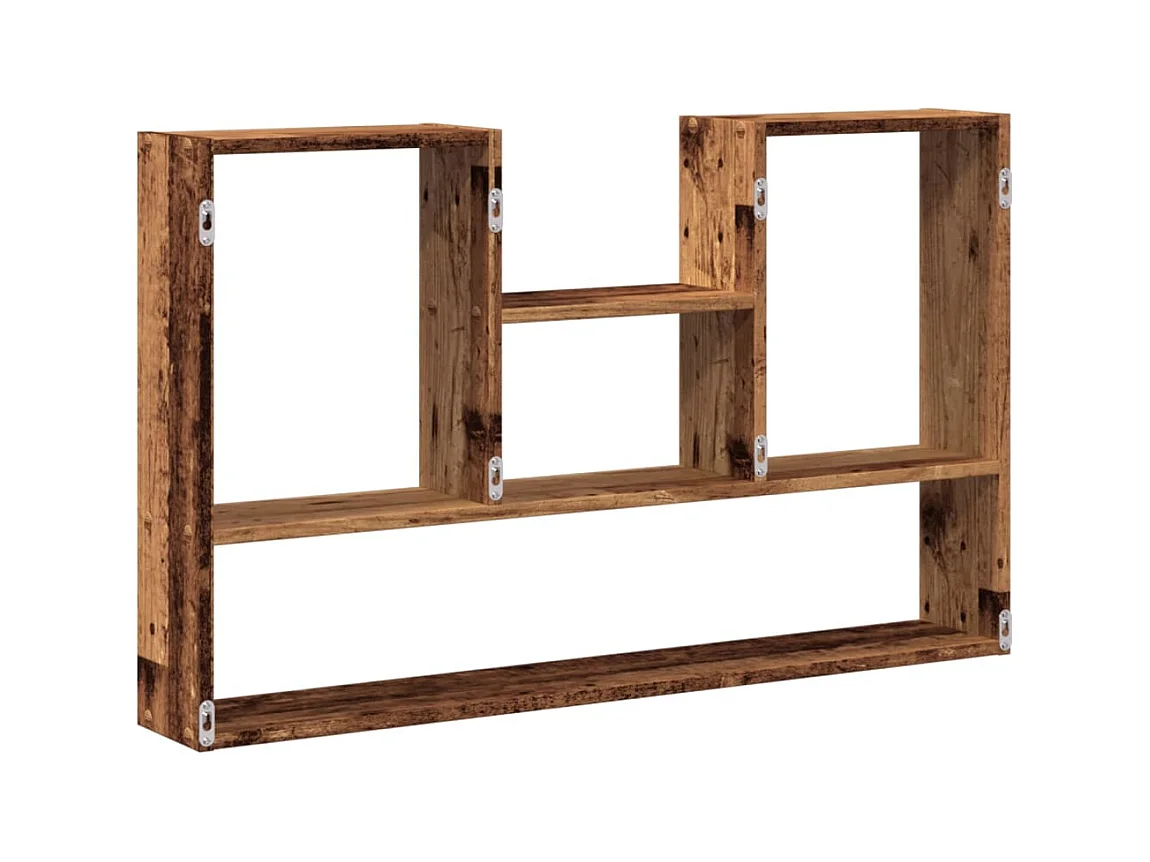 Estantería de pared madera ingeniería envejecida 99x15x60 cm