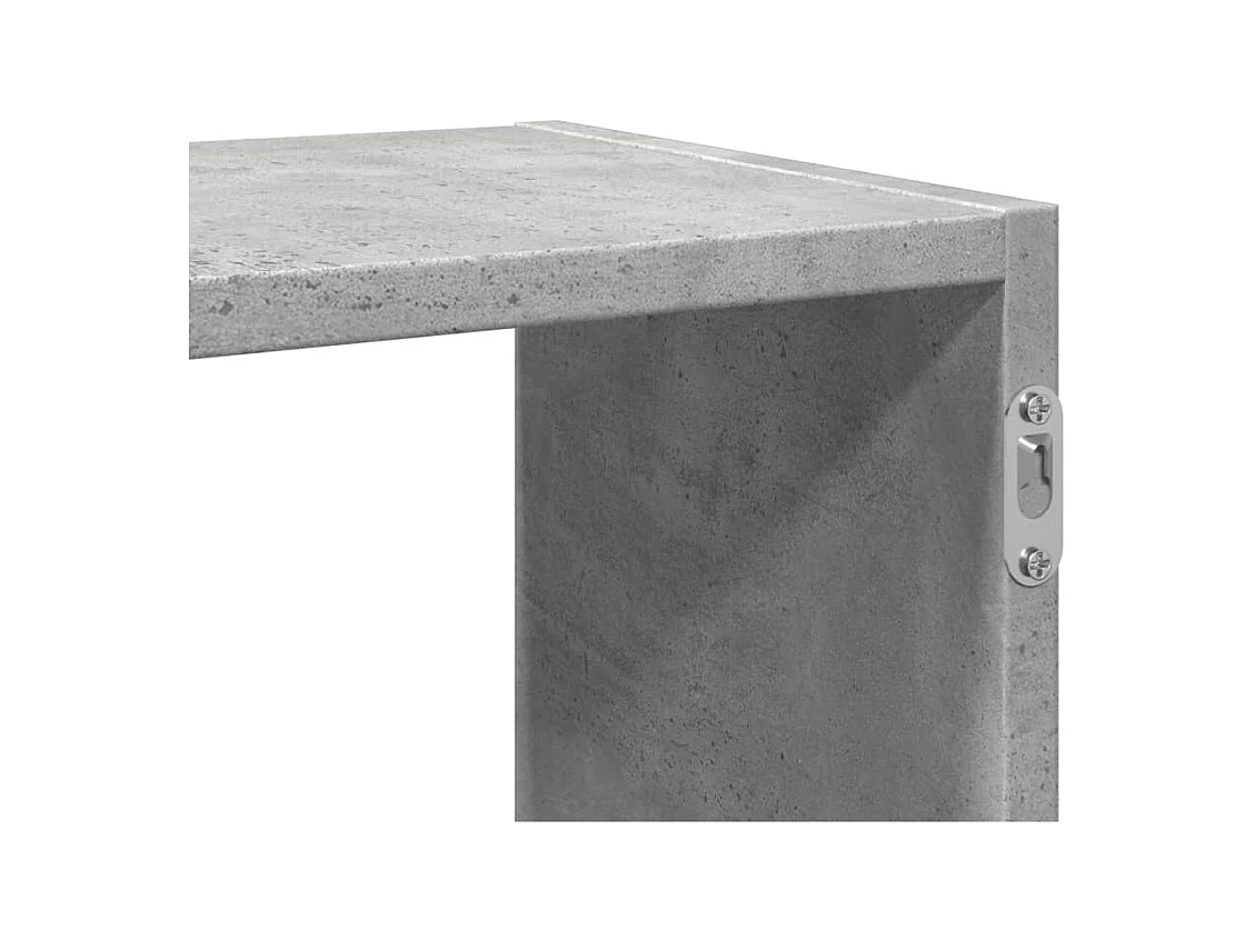Wandregal Betongrau 100x25x50 cm Holzwerkstoff