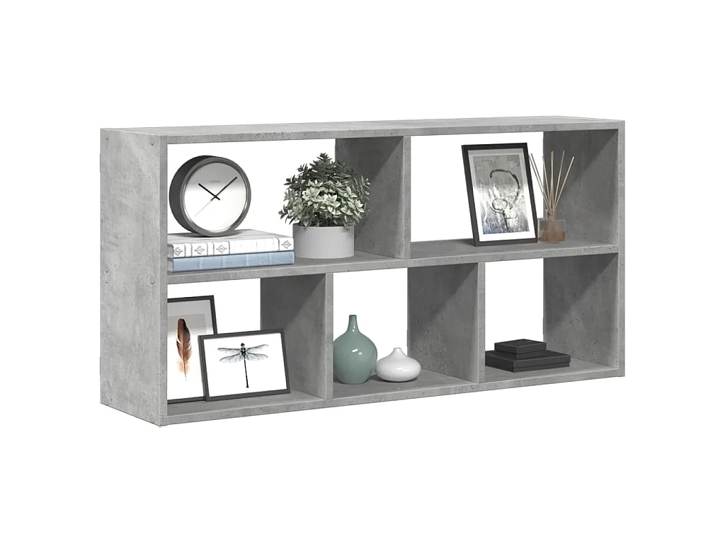 Étagère murale gris béton 100x25x50 cm bois d'ingénierie