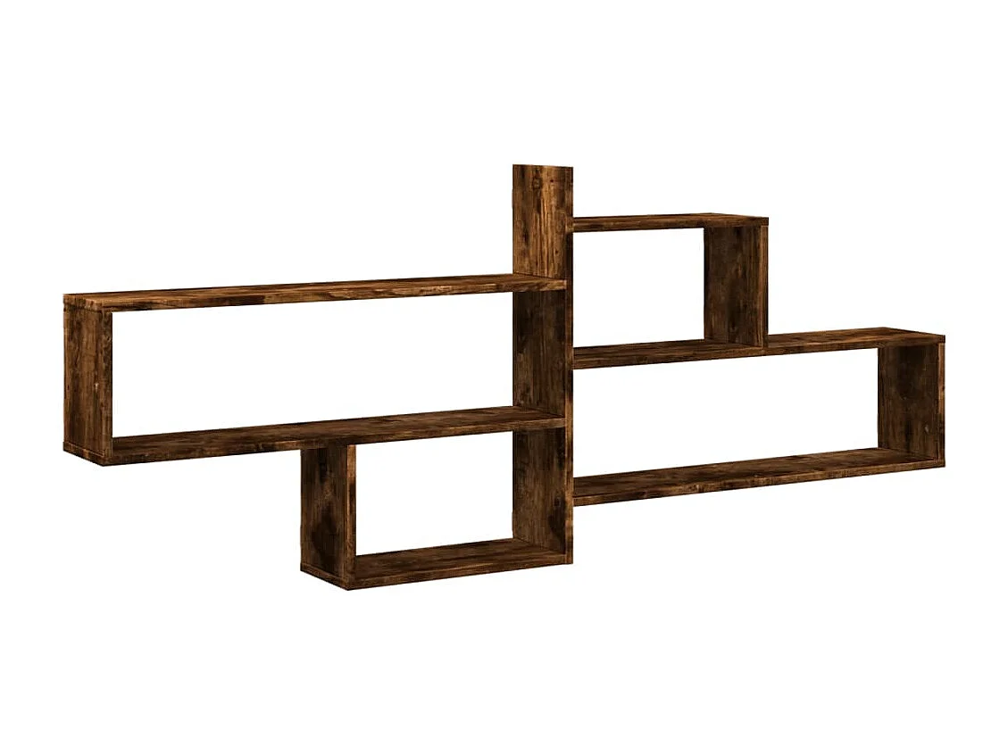 Wandschap 167,5x18x68 cm bewerkt hout gerookt eikenkleurig