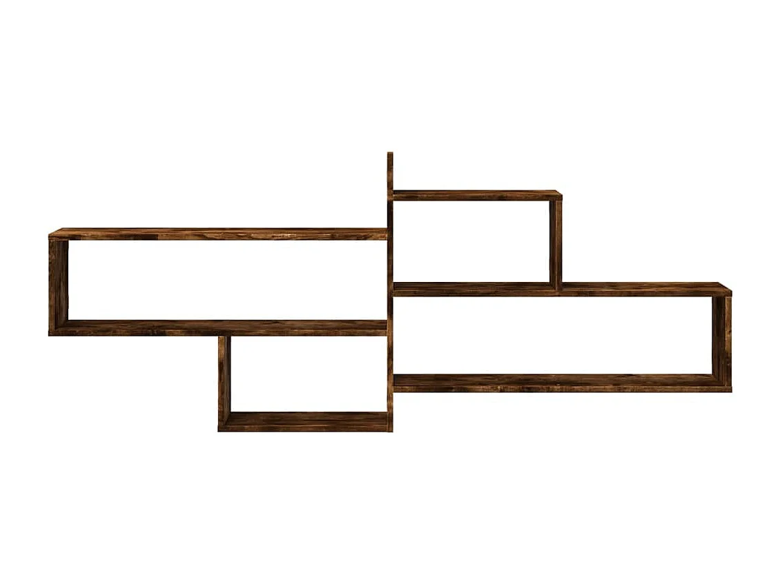 Wandschap 167,5x18x68 cm bewerkt hout gerookt eikenkleurig
