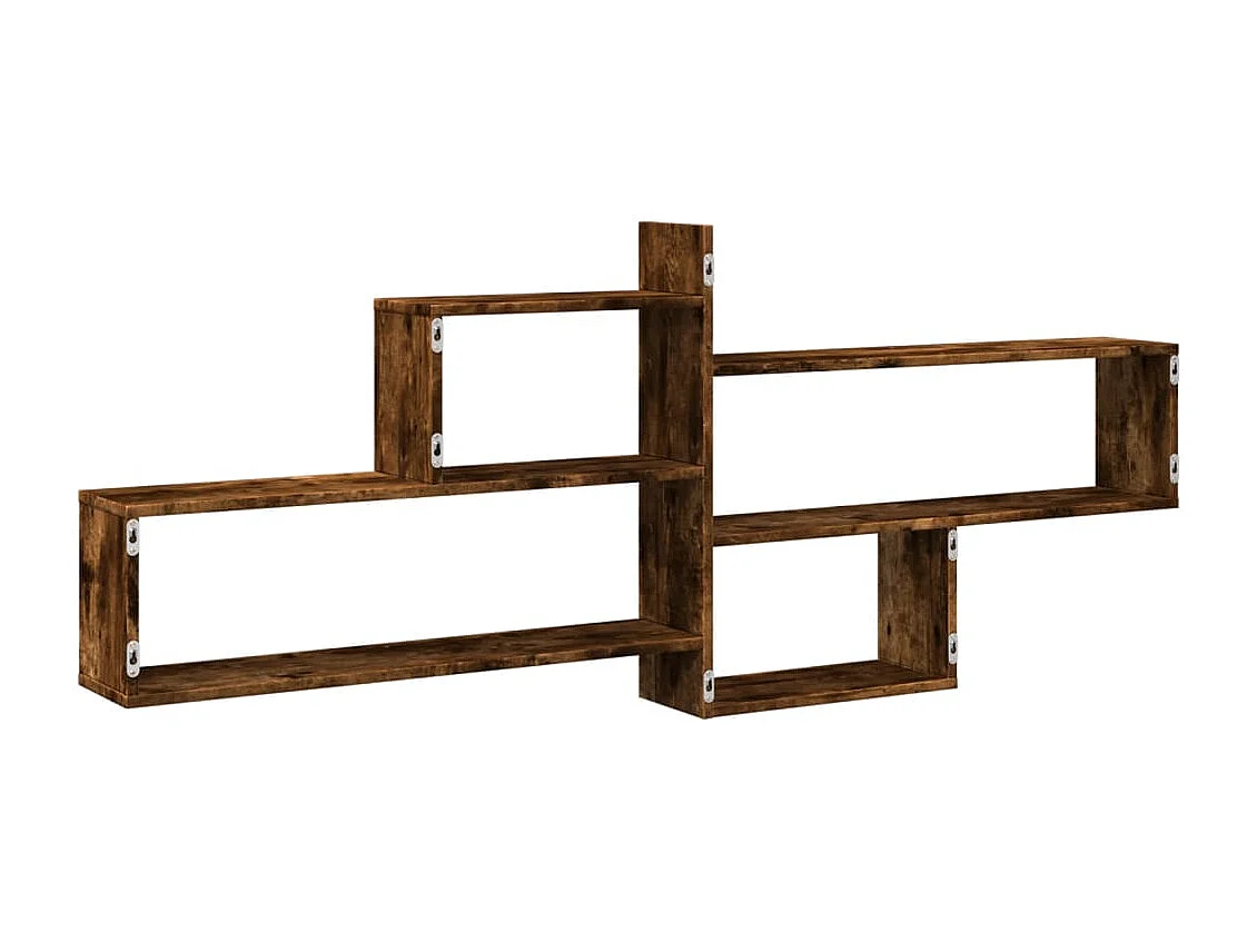 Wandschap 167,5x18x68 cm bewerkt hout gerookt eikenkleurig