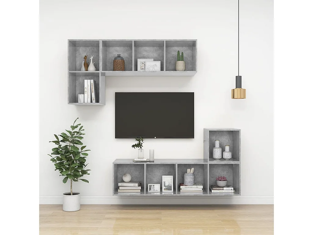 Armoire murale Gris béton 37x37x37 cm Bois d’ingénierie
