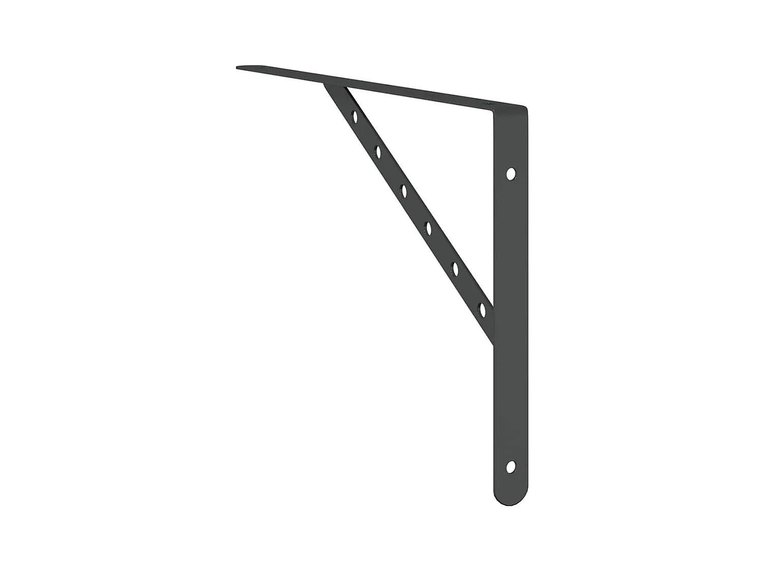 Regalträger 4 Stk. 40x2,5x25 cm Schwarz Edelstahl