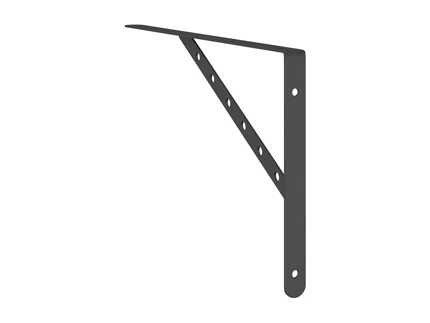 Supports d'étagères 4 pcs 40x2,5x25 cm noir acier inoxydable