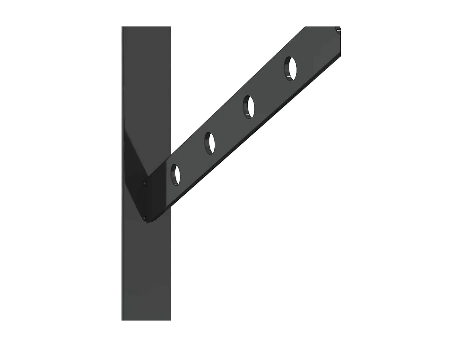 Supports d'étagères 4 pcs 40x2,5x25 cm noir acier inoxydable