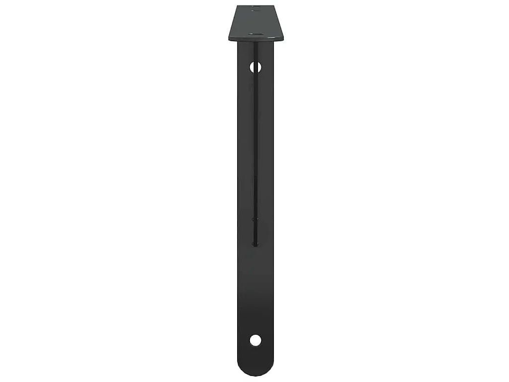 Plankdragers 4 st 40x2,5x25 cm roestvrijstaal zwart