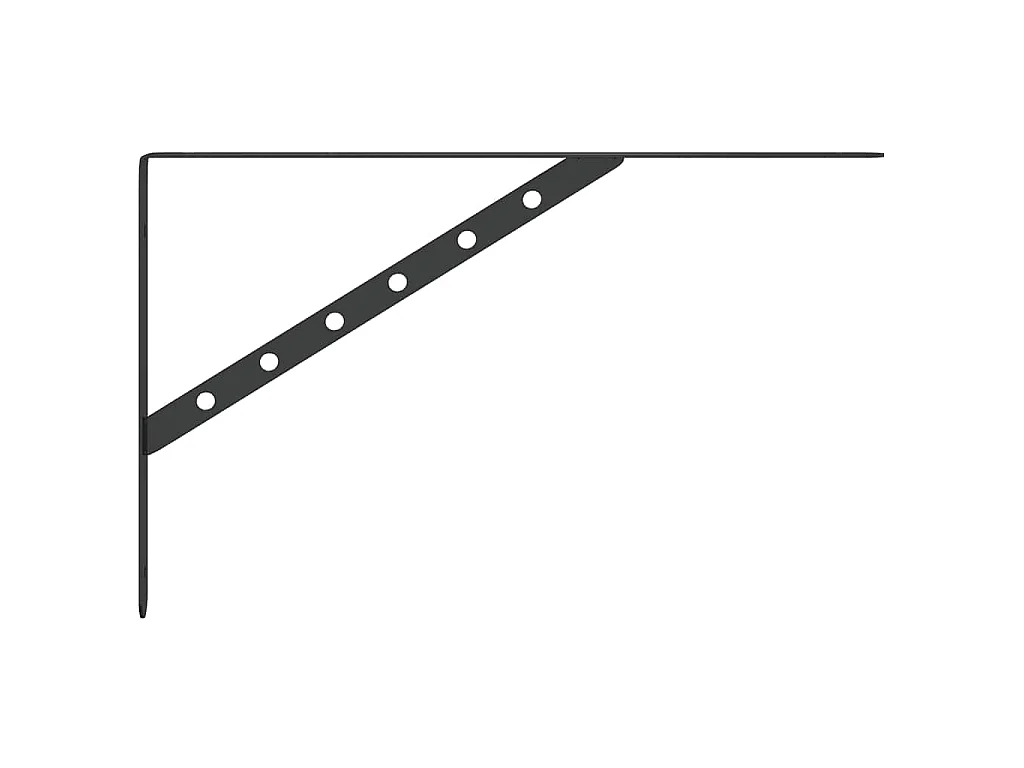 Plankdragers 4 st 40x2,5x25 cm roestvrijstaal zwart