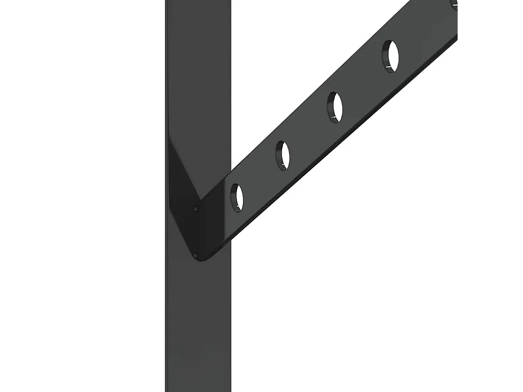 Plankdragers 4 st 40x2,5x25 cm roestvrijstaal zwart