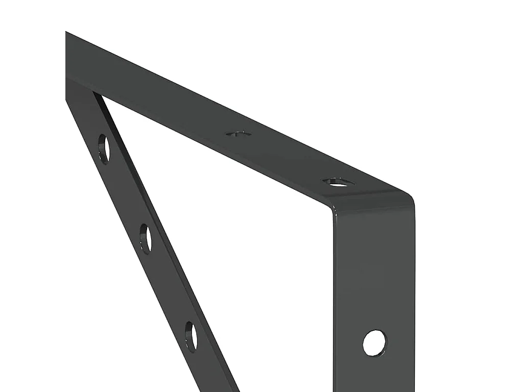 Plankdragers 4 st 40x2,5x25 cm roestvrijstaal zwart