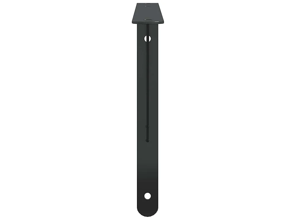Supports d'étagères 4 pcs 40x2,5x25 cm noir acier inoxydable