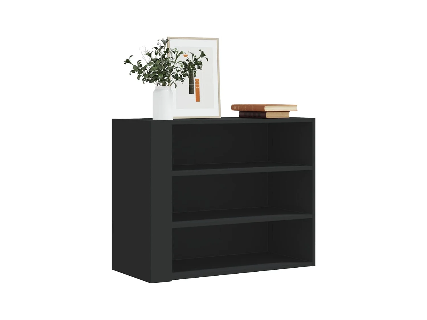 Armoire murale noir 75x35x60 cm bois d'ingénierie