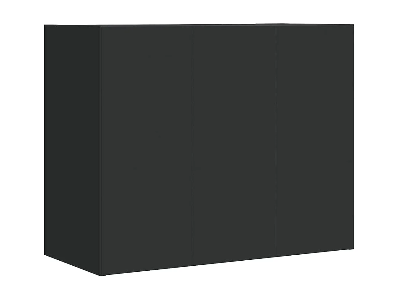 Armario de pared madera de ingeniería negro 75x35x60 cm