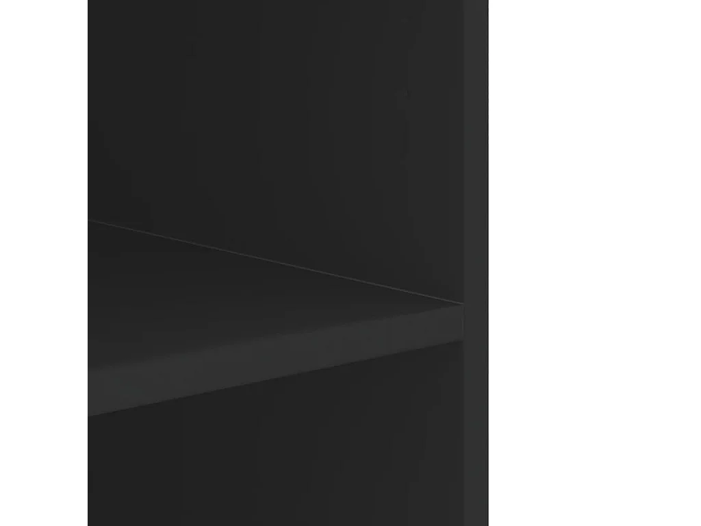 Armario de pared madera de ingeniería negro 75x35x60 cm