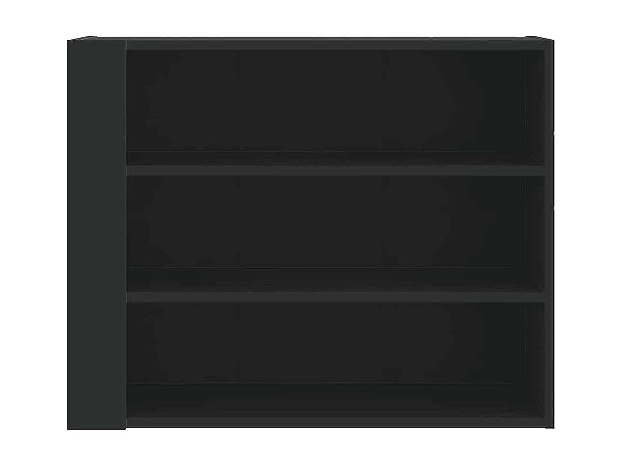 Armoire murale noir 75x35x60 cm bois d'ingénierie