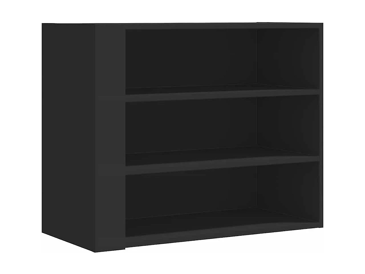 Armadietto a Muro Nero 75x35x60 cm in Truciolato