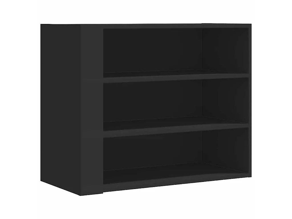 Armoire murale noir 75x35x60 cm bois d'ingénierie