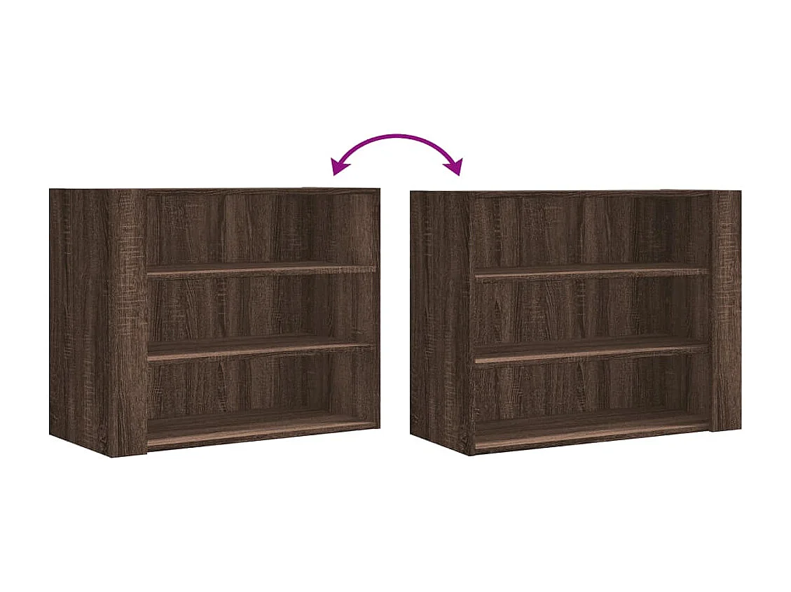 Armario de pared madera de ingeniería marrón roble 75x35x60 cm