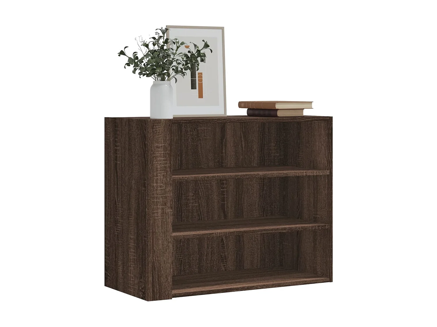 Armadietto a Muro Rovere Marrone 75x35x60 cm in Truciolato