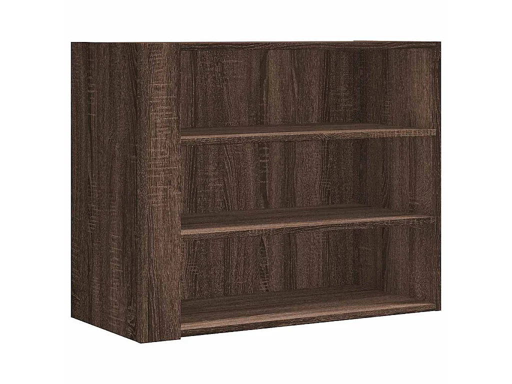 Wandregal Braun Eichen-Optik 75x35x60 cm Holzwerkstoff