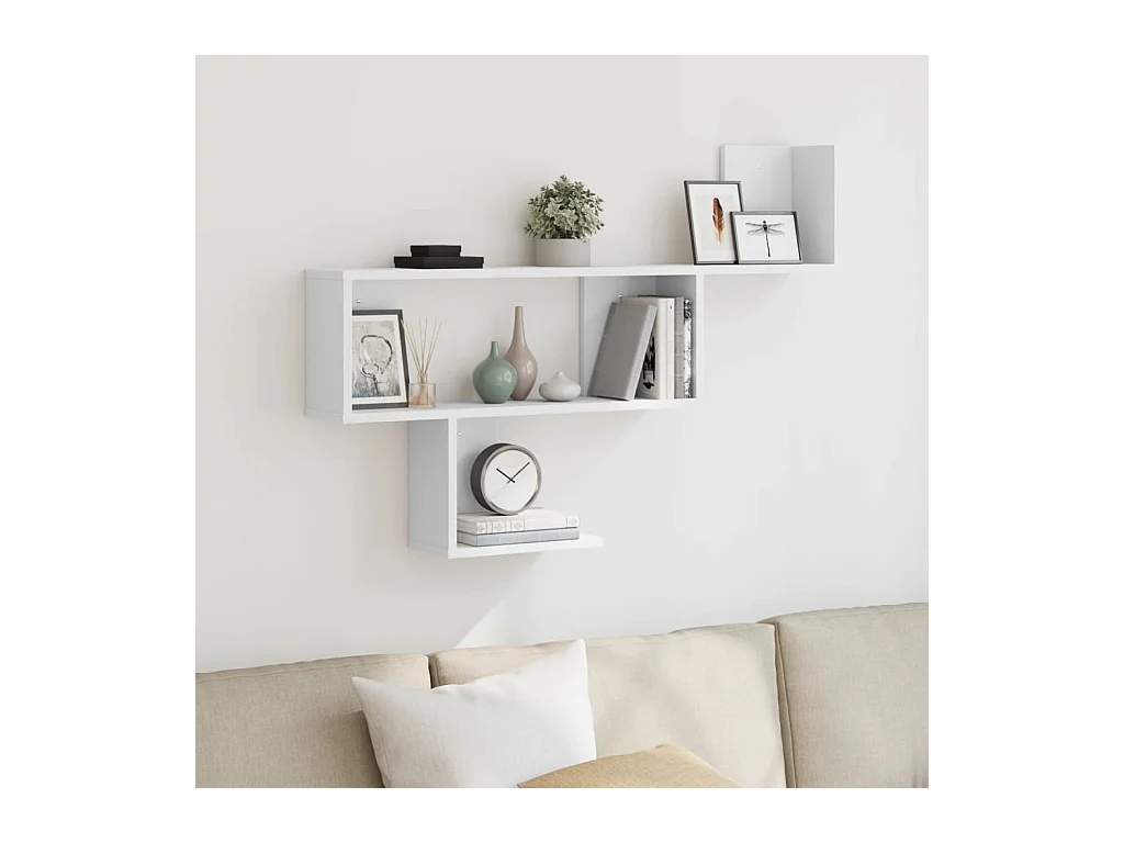 Étagère murale blanc 100x15x70 cm bois d'ingénierie