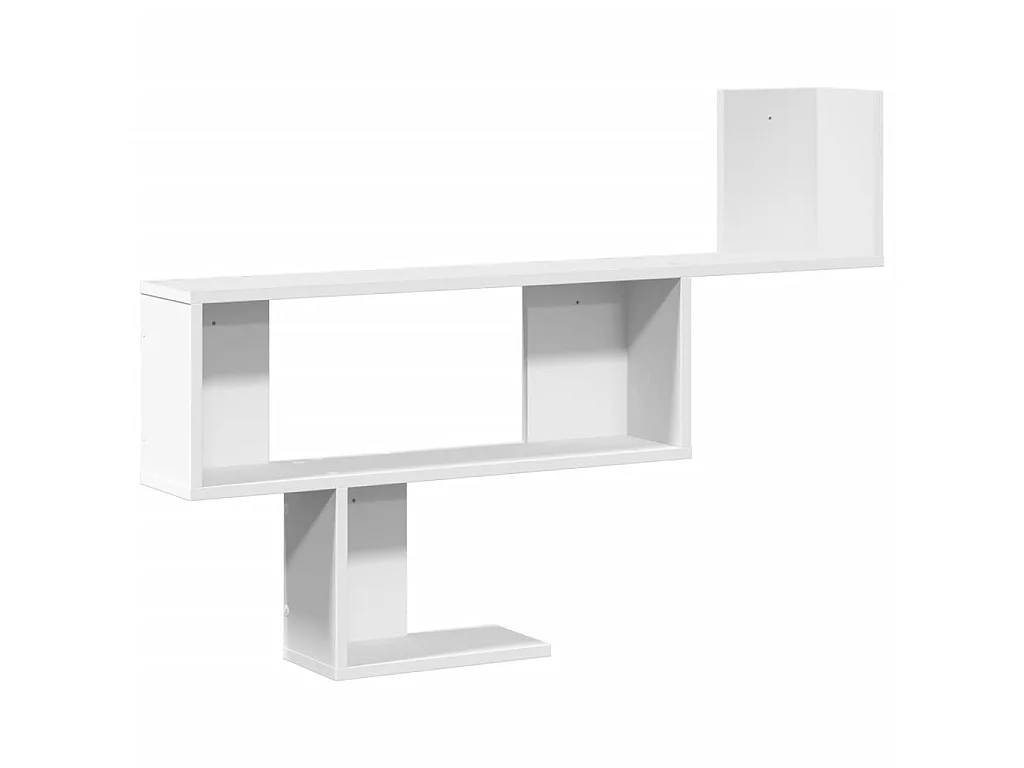 Wandschap 100x15x70 cm bewerkt hout wit