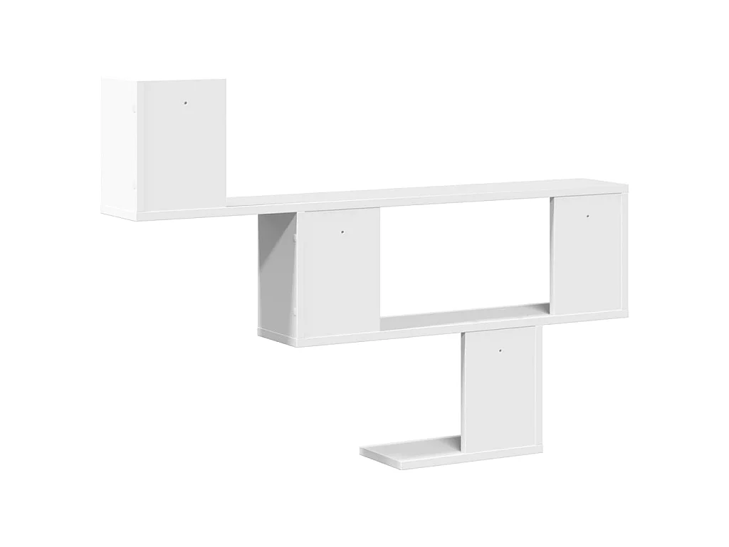 Wandschap 100x15x70 cm bewerkt hout wit