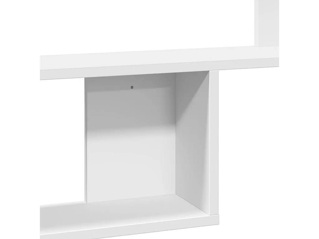 Wandschap 100x15x70 cm bewerkt hout wit