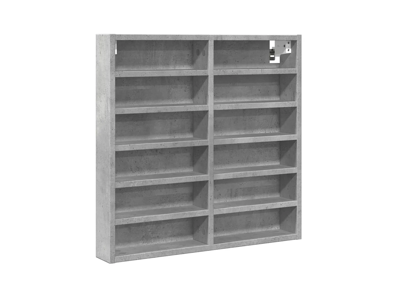 Armoire à vitrine gris béton 60x8,5x58 cm bois d'ingénierie